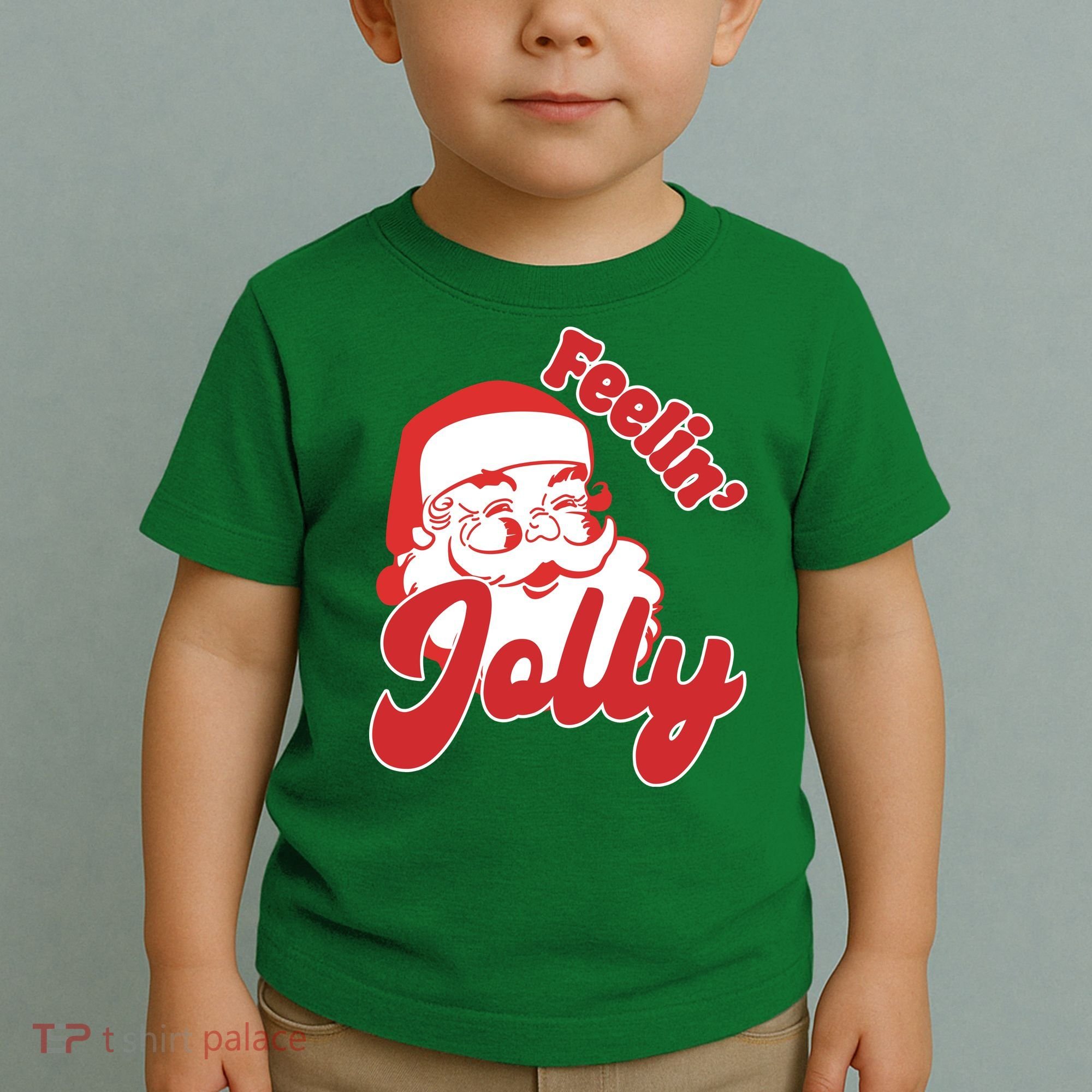 Feelin Jolly Santa Claus Christmas Holiday Toddler T-Shirt