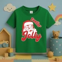 Feelin Jolly Santa Claus Christmas Holiday Toddler T-Shirt thumb 3