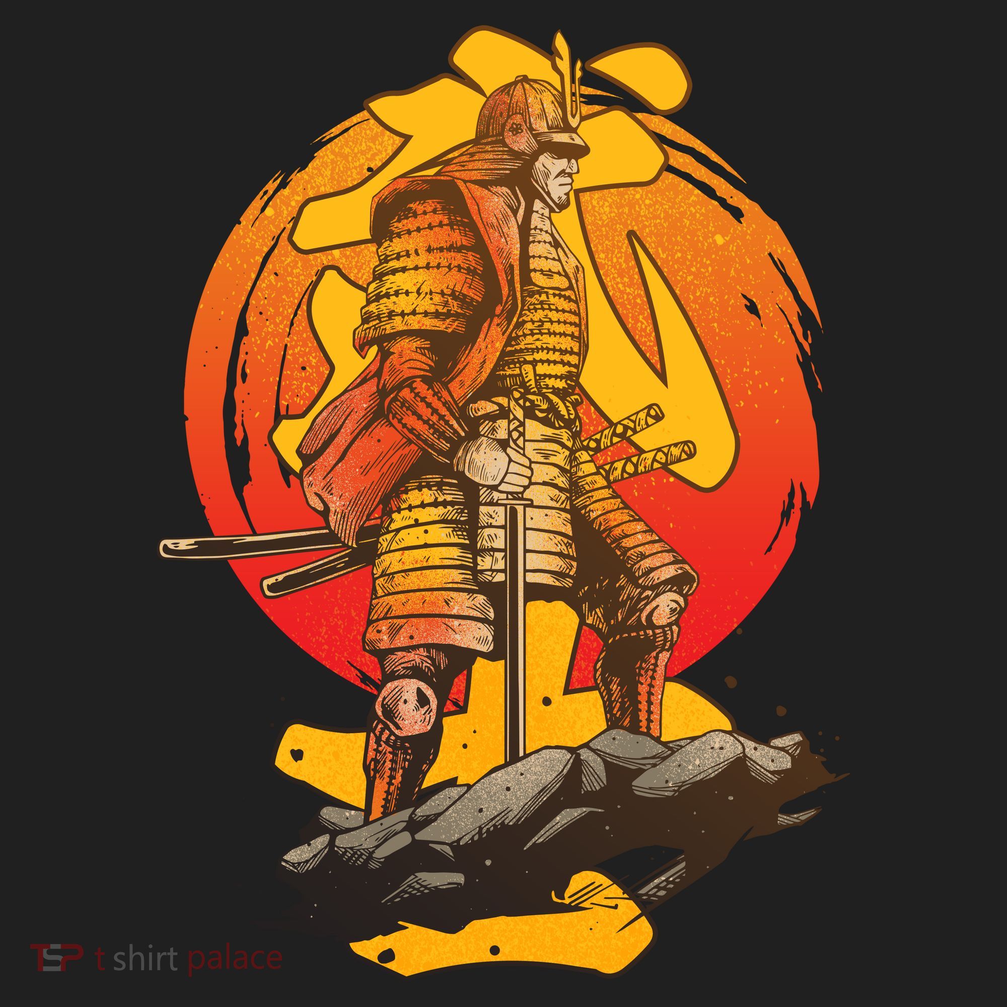 Firey Japanese Samurai Warrior Women's Sweatshirt