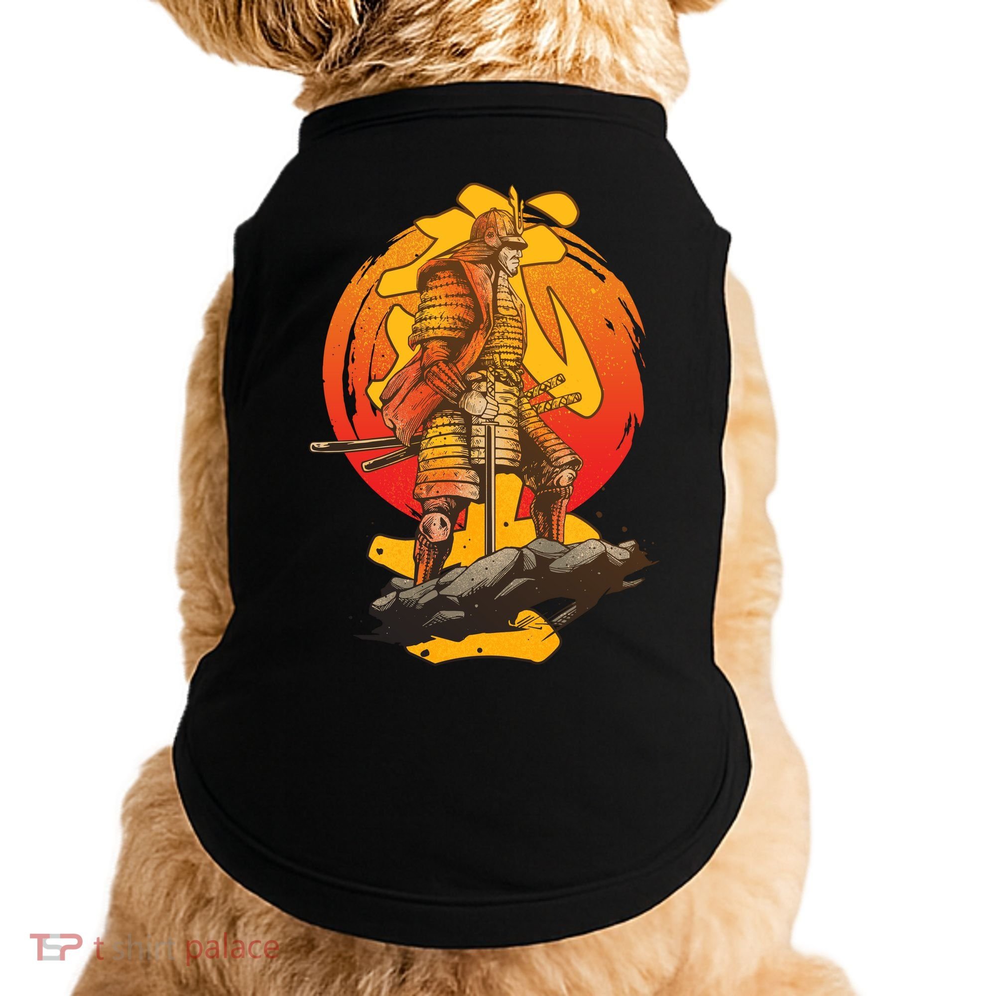Firey Japanese Samurai Warrior Doggie Tank