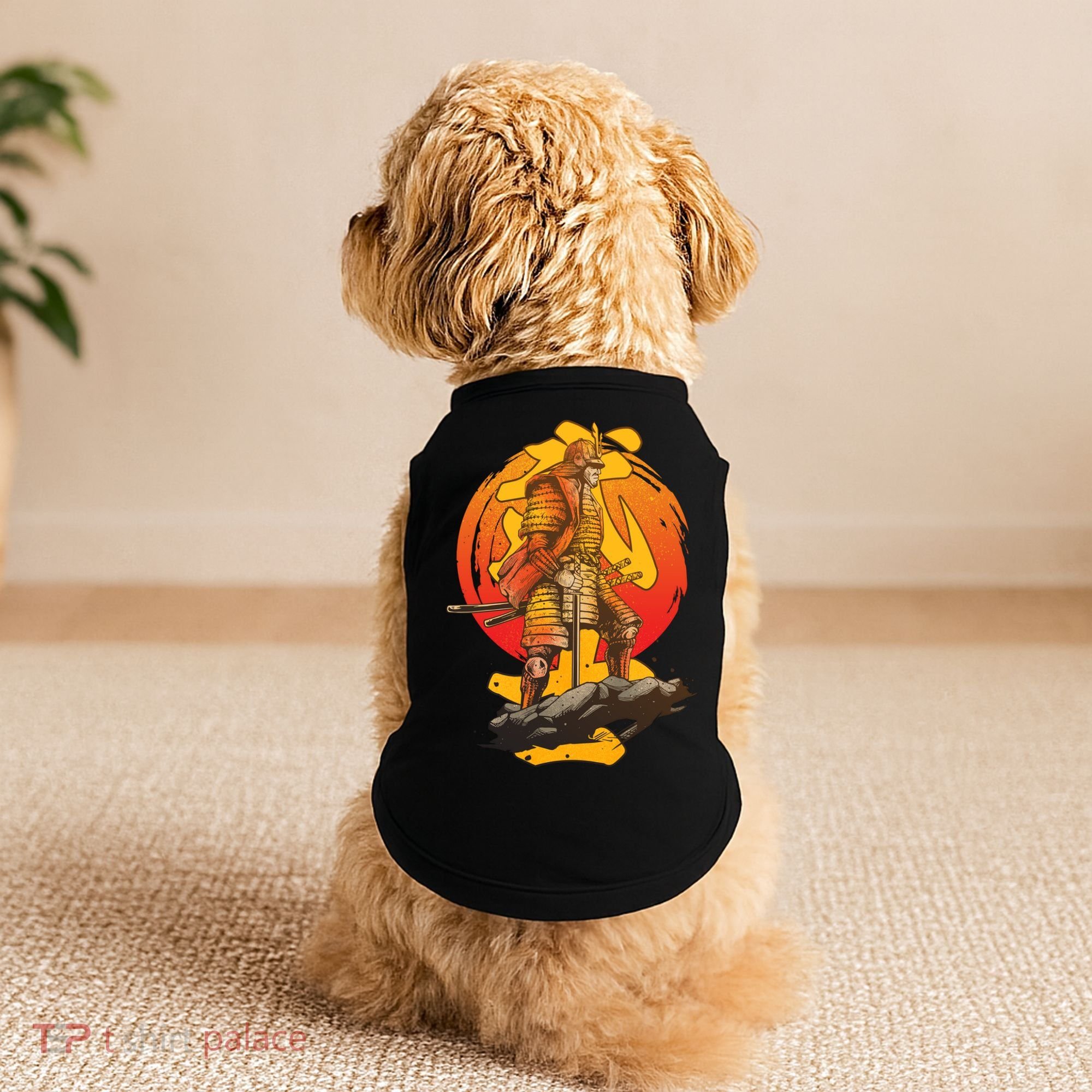 Firey Japanese Samurai Warrior Doggie Tank