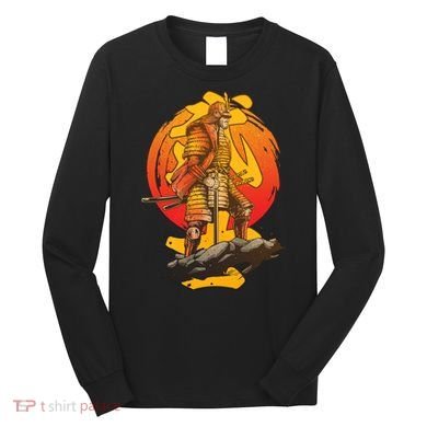 Firey Japanese Samurai Warrior Long Sleeve Shirt