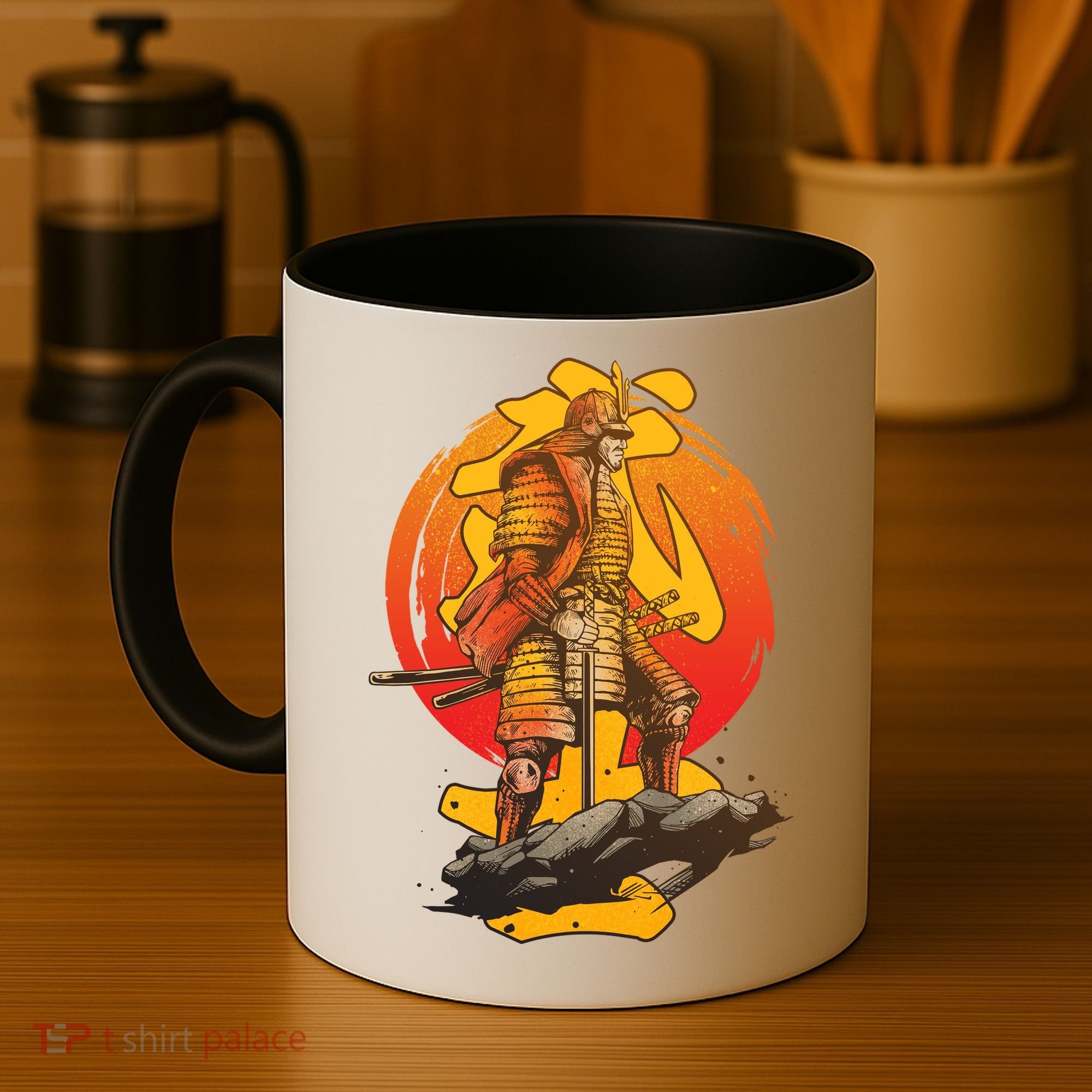 Firey Japanese Samurai Warrior Coffee Mug