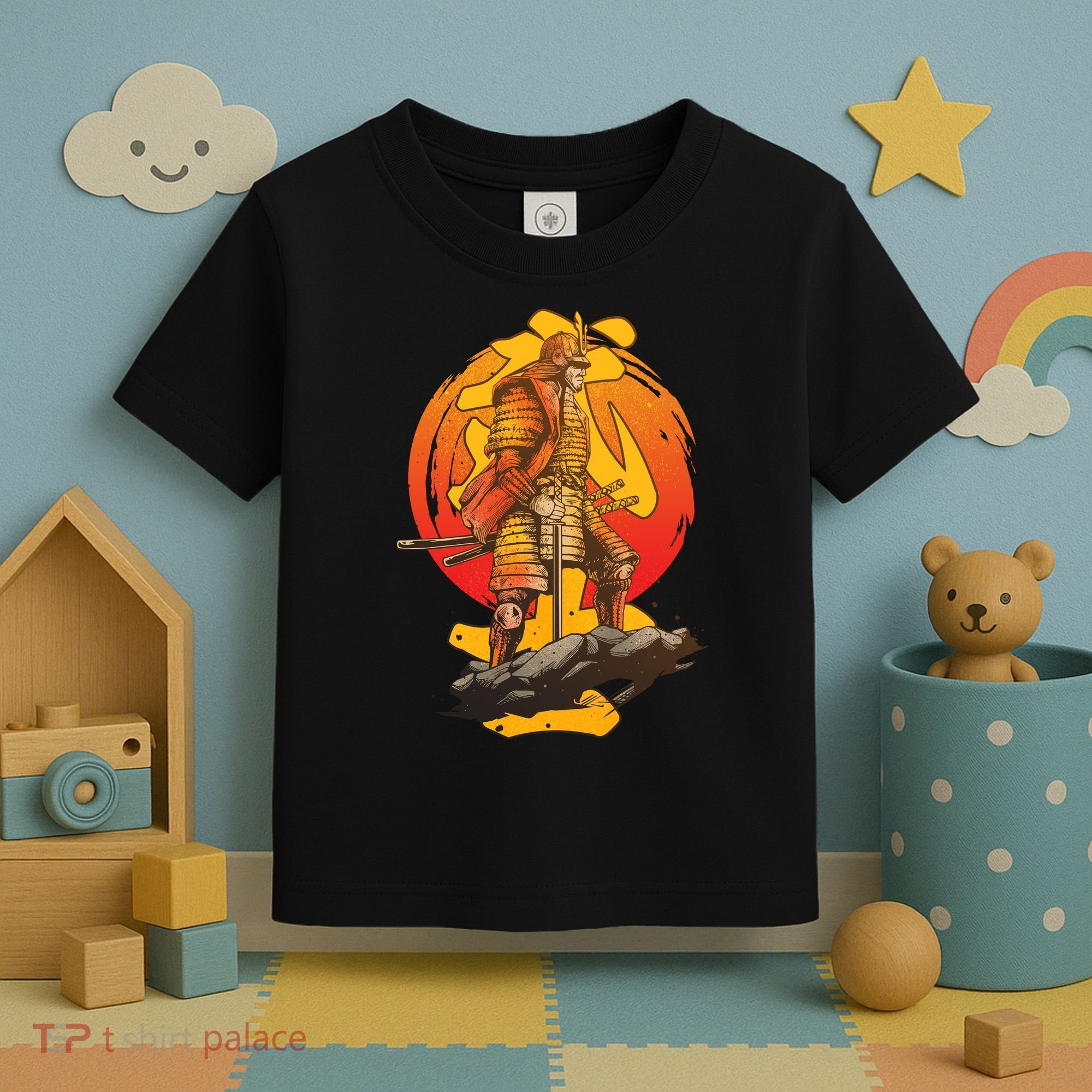 Firey Japanese Samurai Warrior Toddler T-Shirt