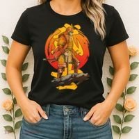 Firey Japanese Samurai Warrior Women's T-Shirt thumb 2