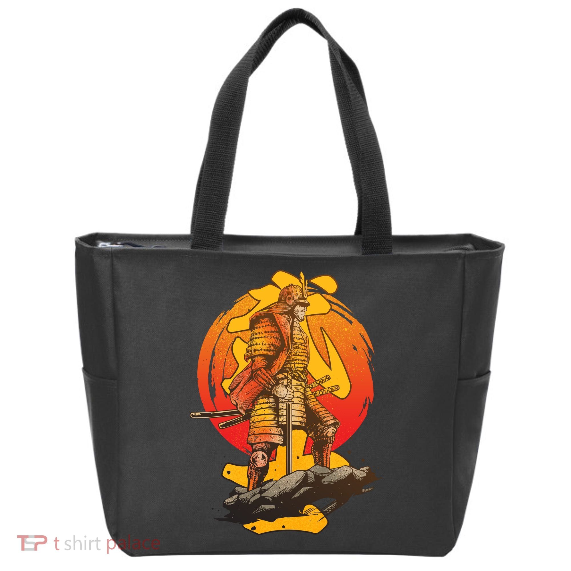 Firey Japanese Samurai Warrior Tote Bag