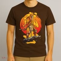 Firey Japanese Samurai Warrior T-Shirt thumb 3