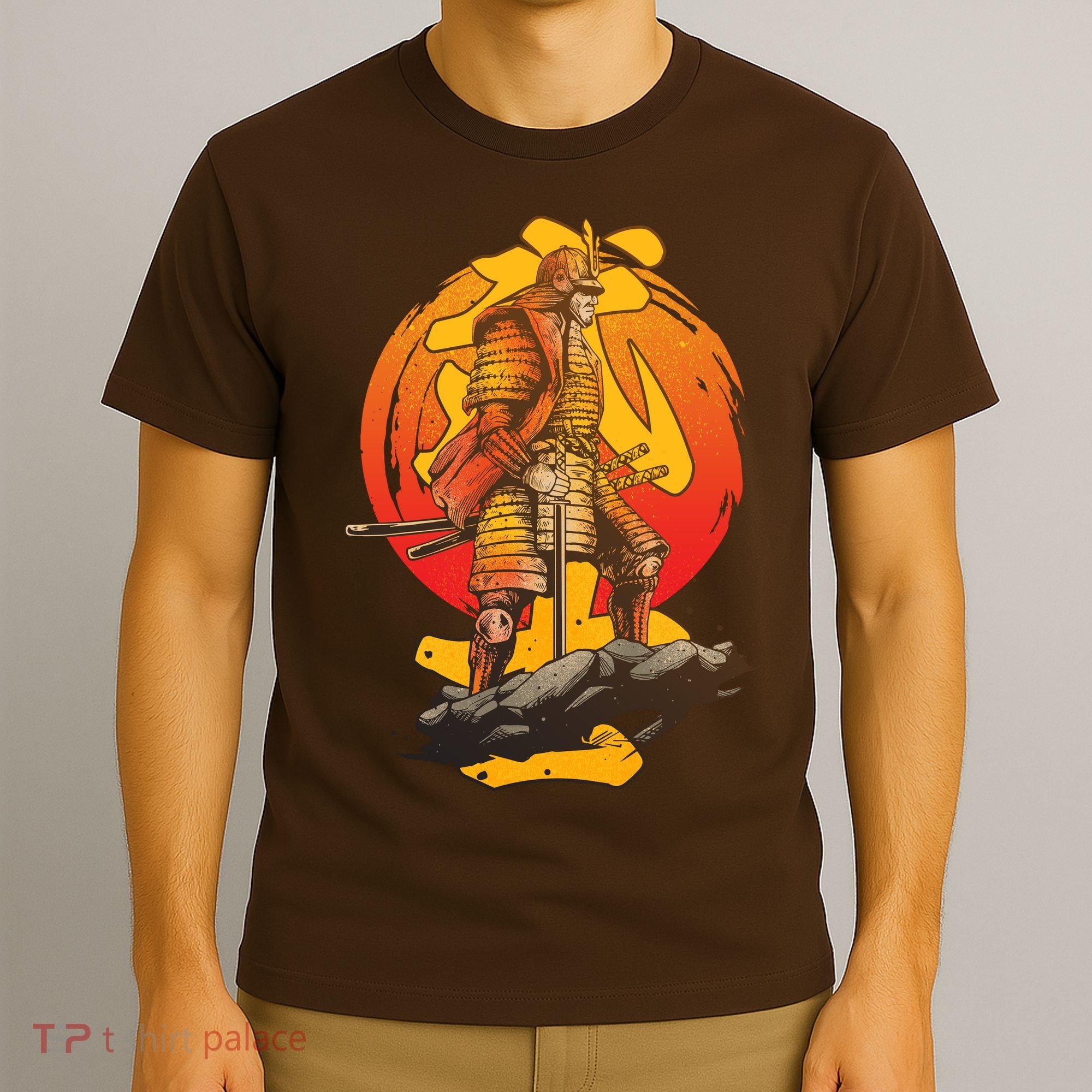 Firey Japanese Samurai Warrior T-Shirt