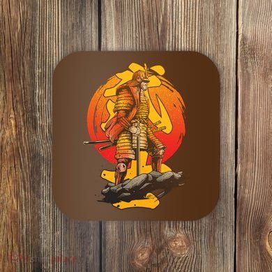 Firey Japanese Samurai Warrior Coaster