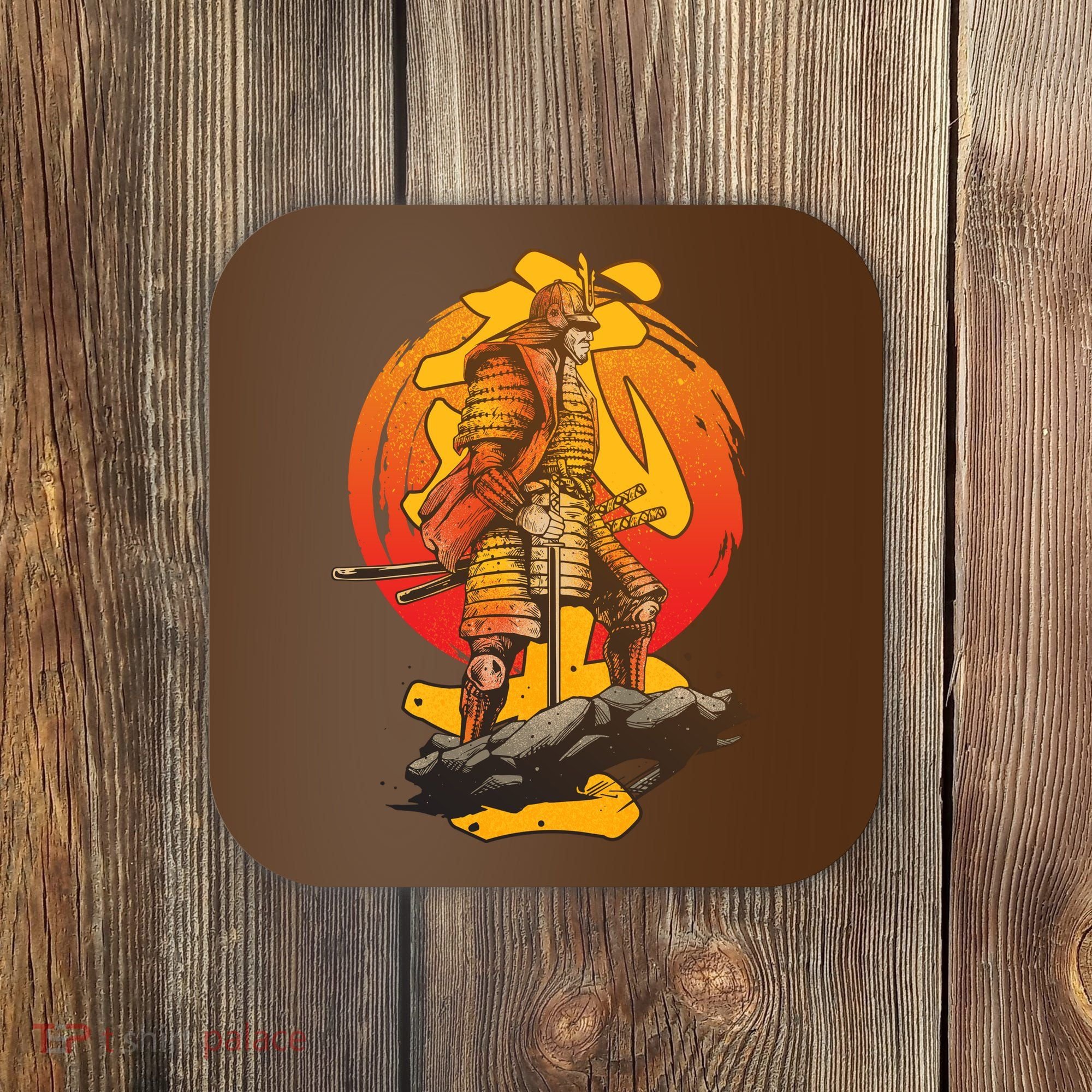 Firey Japanese Samurai Warrior Coaster