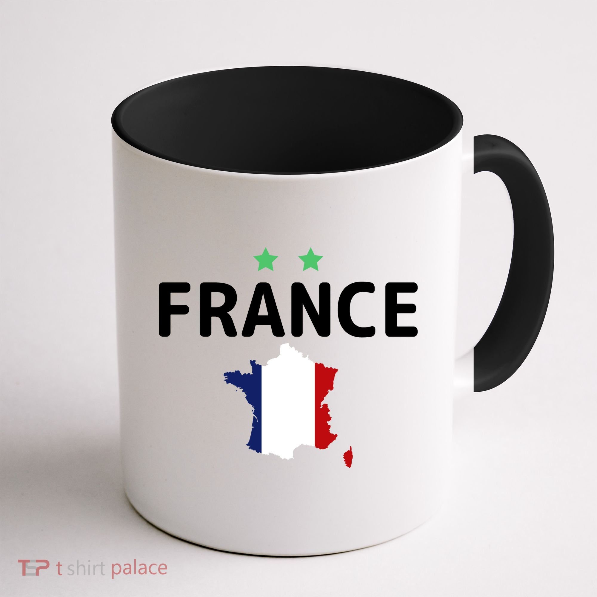France Jersey Soccer Fan Map Flag Coffee Mug