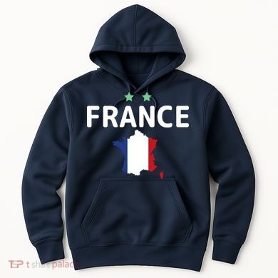France Jersey Soccer Fan Map Flag Hoodie
