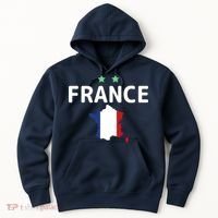 France Jersey Soccer Fan Map Flag Hoodie thumb 0