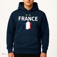 France Jersey Soccer Fan Map Flag Hoodie thumb 2