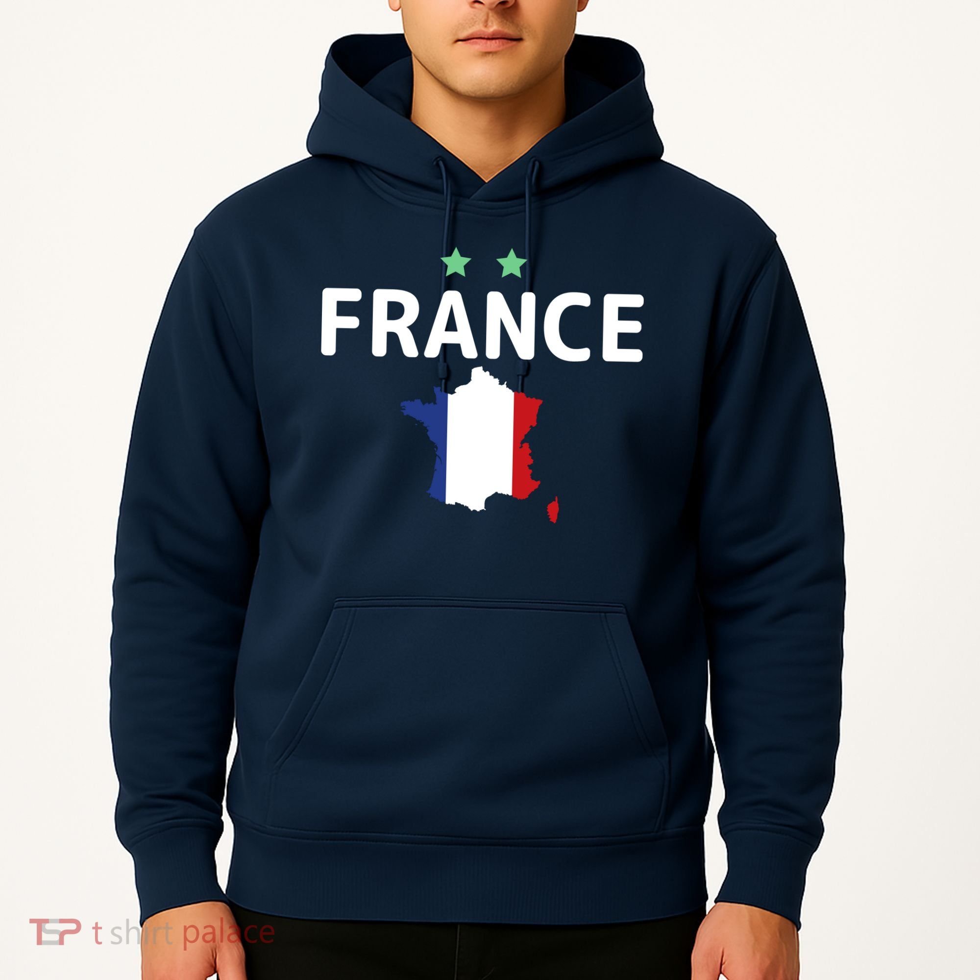 France Jersey Soccer Fan Map Flag Hoodie