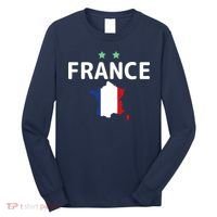 France Jersey Soccer Fan Map Flag Long Sleeve Shirt thumb 0
