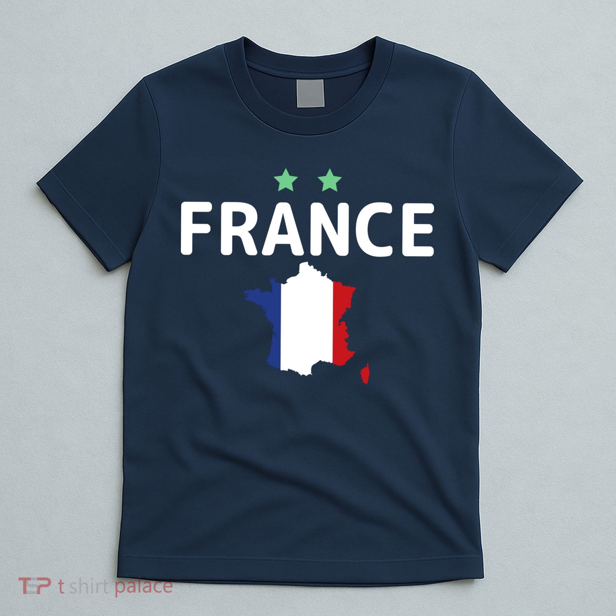 France Jersey Soccer Fan Map Flag T-Shirt
