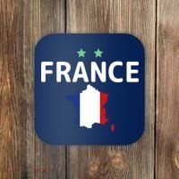 France Jersey Soccer Fan Map Flag Coaster thumb 0