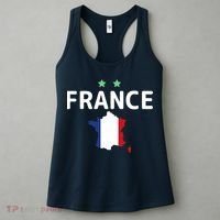 France Jersey Soccer Fan Map Flag Women's Tank Top thumb 3