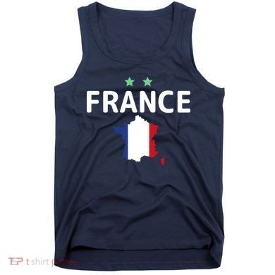 France Jersey Soccer Fan Map Flag Tank Top