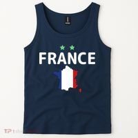 France Jersey Soccer Fan Map Flag Tank Top thumb 2