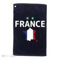 France Jersey Soccer Fan Map Flag Golf Towel thumb 0
