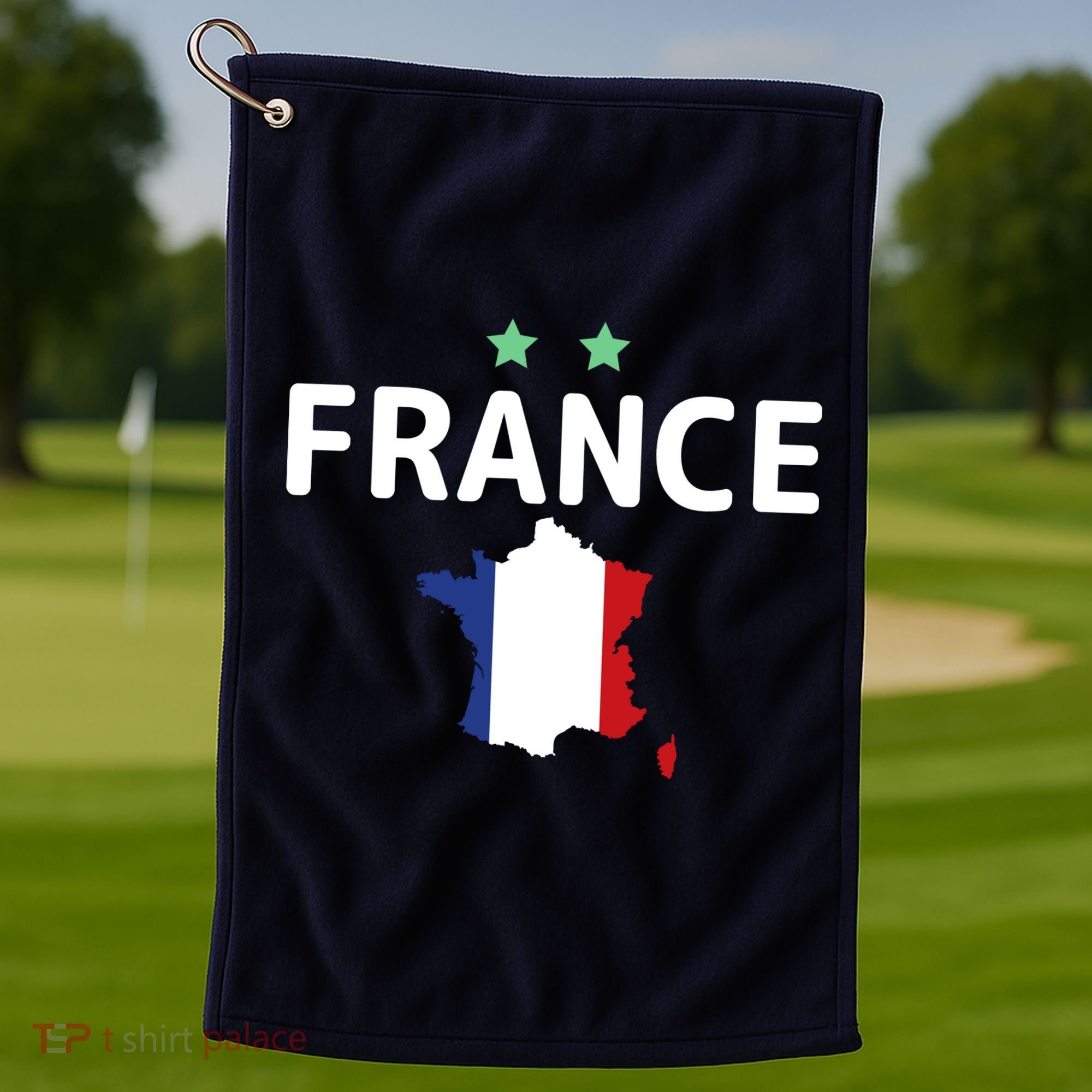 France Jersey Soccer Fan Map Flag Golf Towel