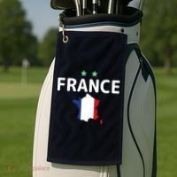 France Jersey Soccer Fan Map Flag Golf Towel thumb 2