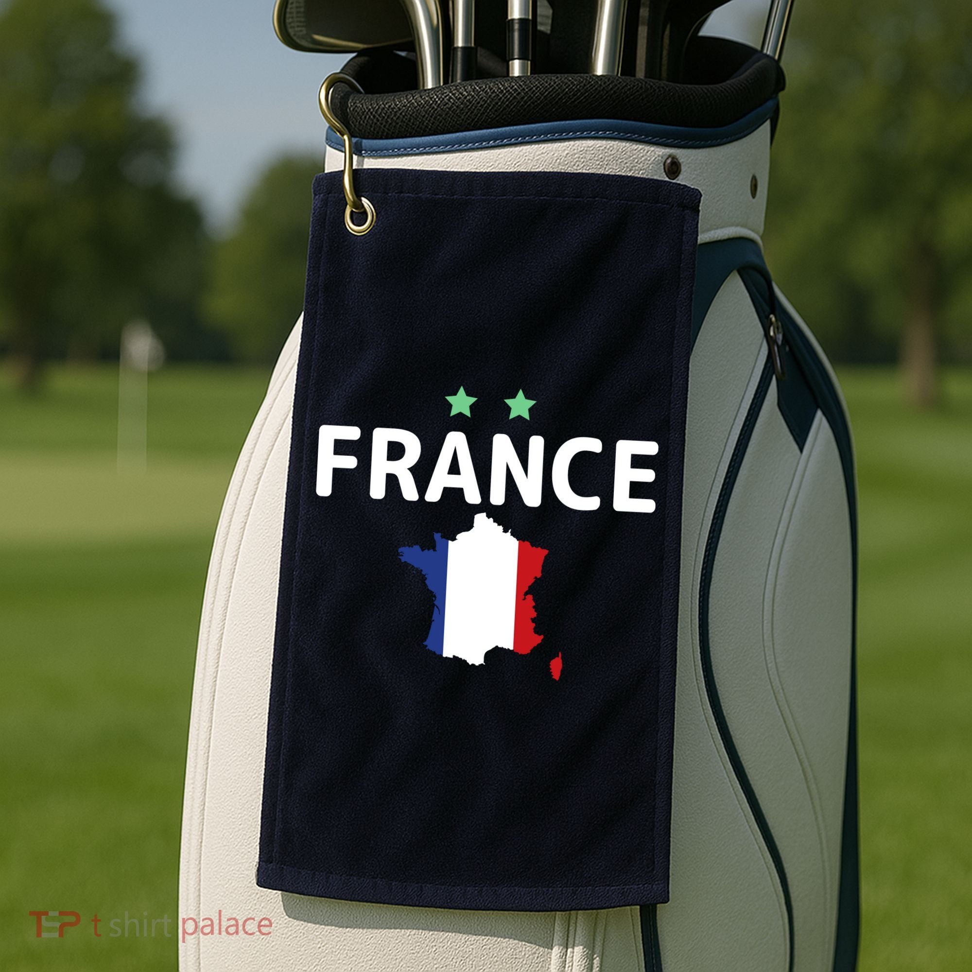 France Jersey Soccer Fan Map Flag Golf Towel