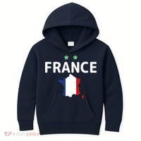 France Jersey Soccer Fan Map Flag Kids Hoodie thumb 0