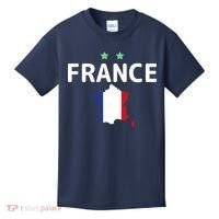 France Jersey Soccer Fan Map Flag Kids T-Shirt thumb 0