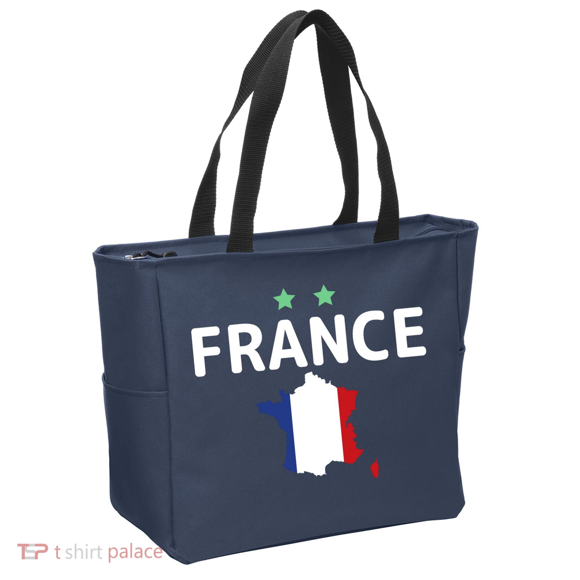 France Jersey Soccer Fan Map Flag Tote Bag
