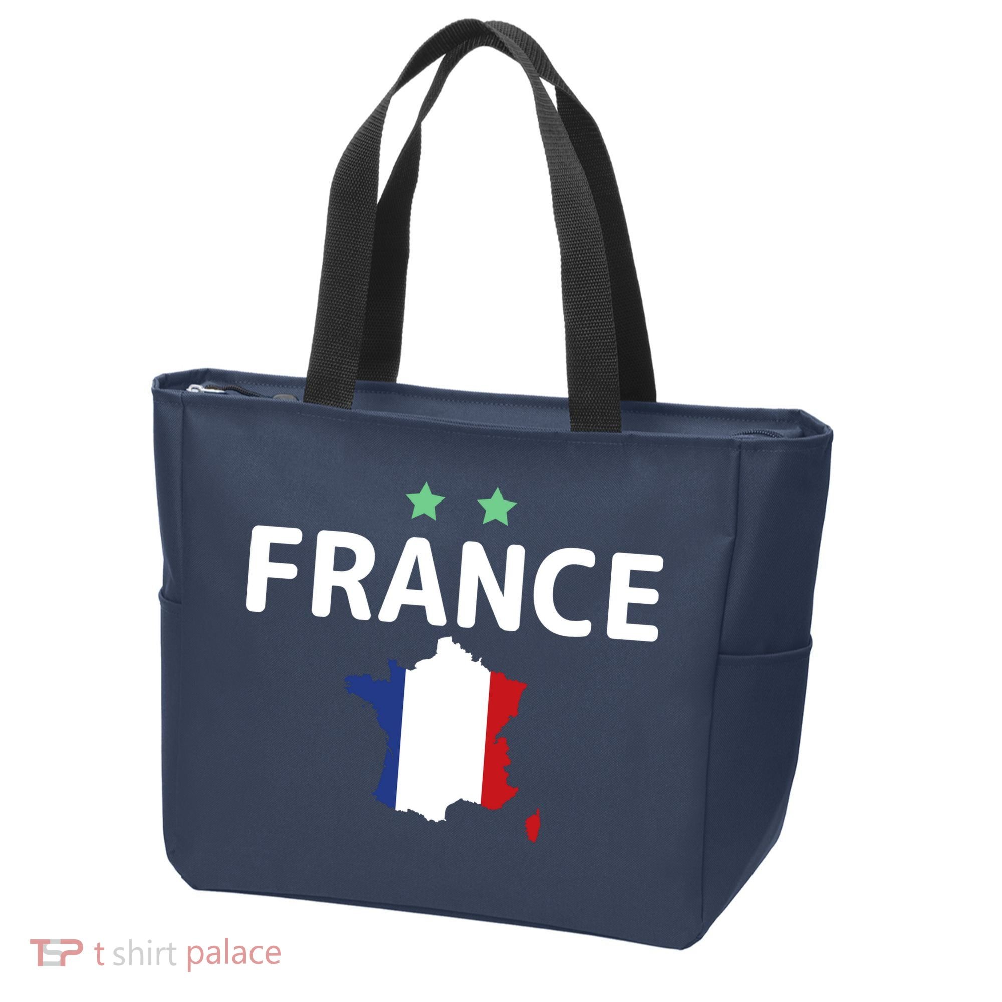 France Jersey Soccer Fan Map Flag Tote Bag