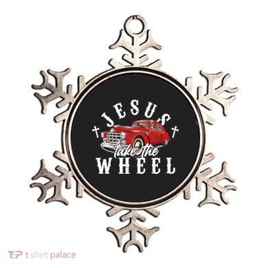 Funny Jesus Take The Wheel Classic Hot Rod Car Ornament