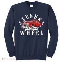 Funny Jesus Take The Wheel Classic Hot Rod Car Sweatshirt thumb 0