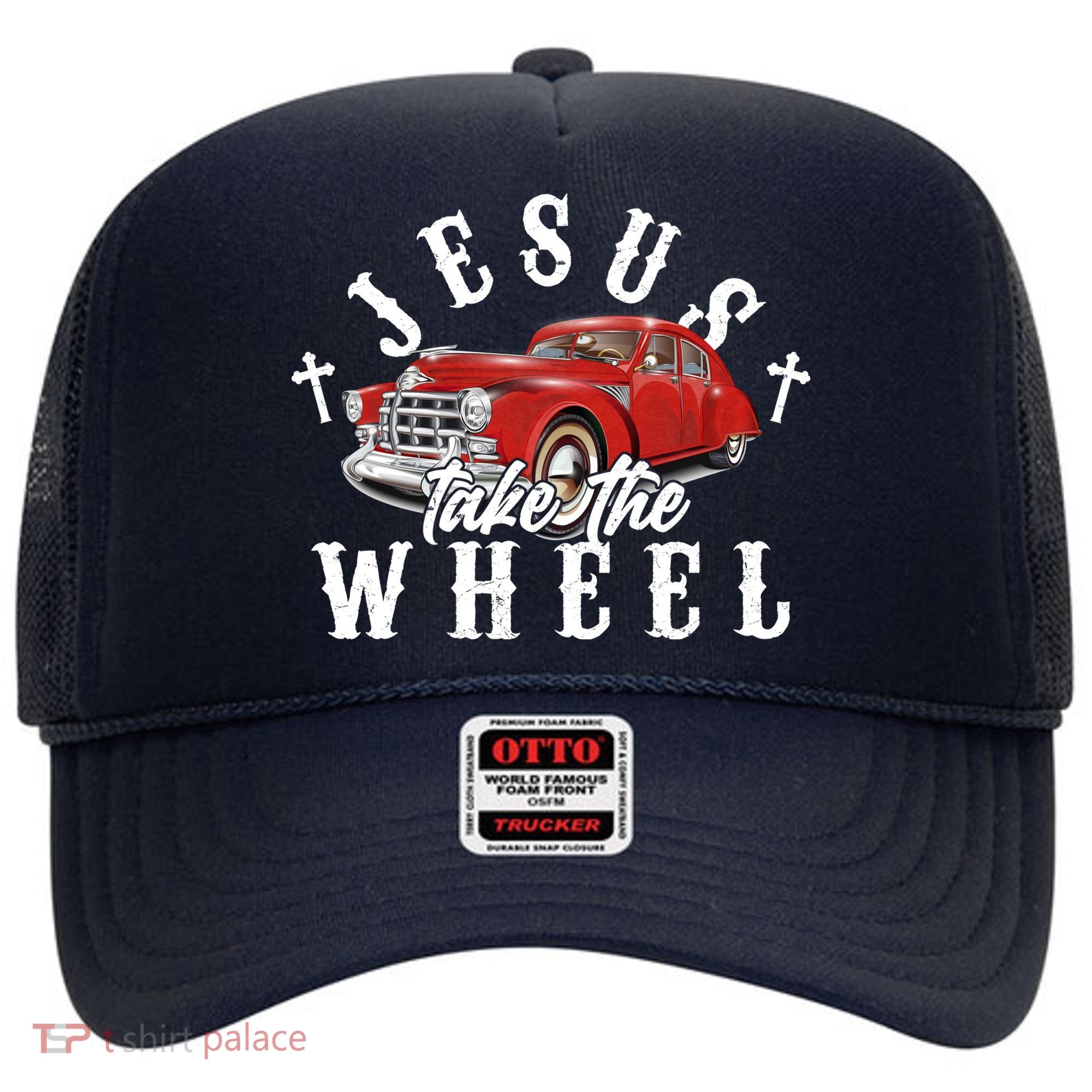 Funny Jesus Take The Wheel Classic Hot Rod Car Hat
