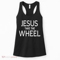Funny Jesus Take The Wheel Happy Easter Family Gift Women's Tank Top thumb 0