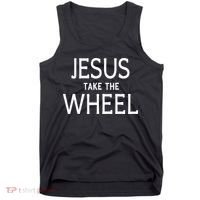 Funny Jesus Take The Wheel Happy Easter Family Gift Tank Top thumb 0