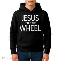 Funny Jesus Take The Wheel Happy Easter Family Gift Kids Hoodie thumb 4