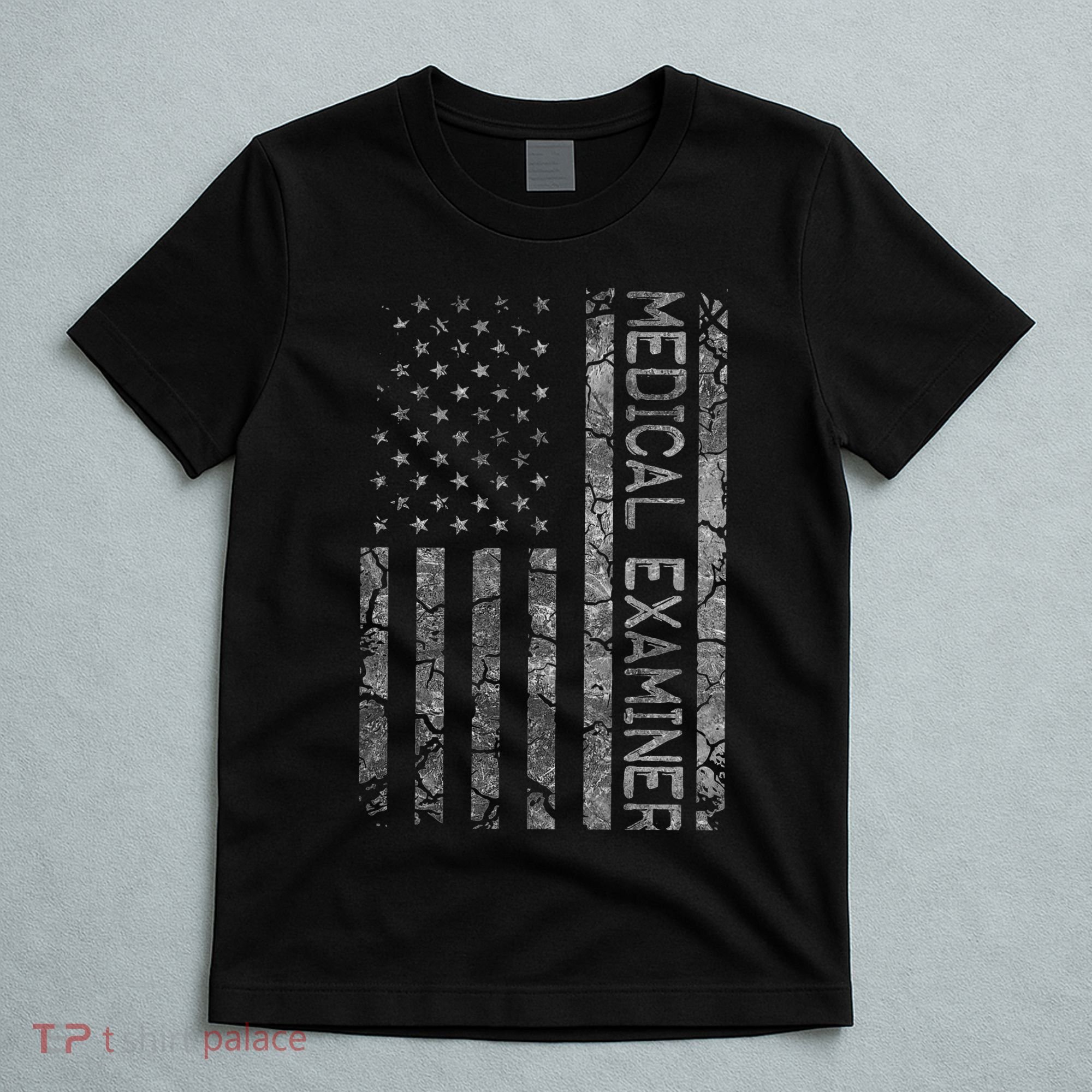 Funny Job Title Worker American Flag Medical Examiner T-Shirt