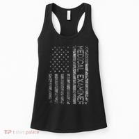 Funny Job Title Worker American Flag Medical Examiner Women's Tank Top thumb 0