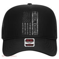 Funny Job Title Worker American Flag Medical Examiner Hat thumb 0