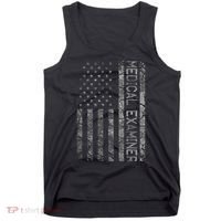 Funny Job Title Worker American Flag Medical Examiner Tank Top thumb 0