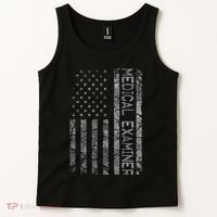 Funny Job Title Worker American Flag Medical Examiner Tank Top thumb 2