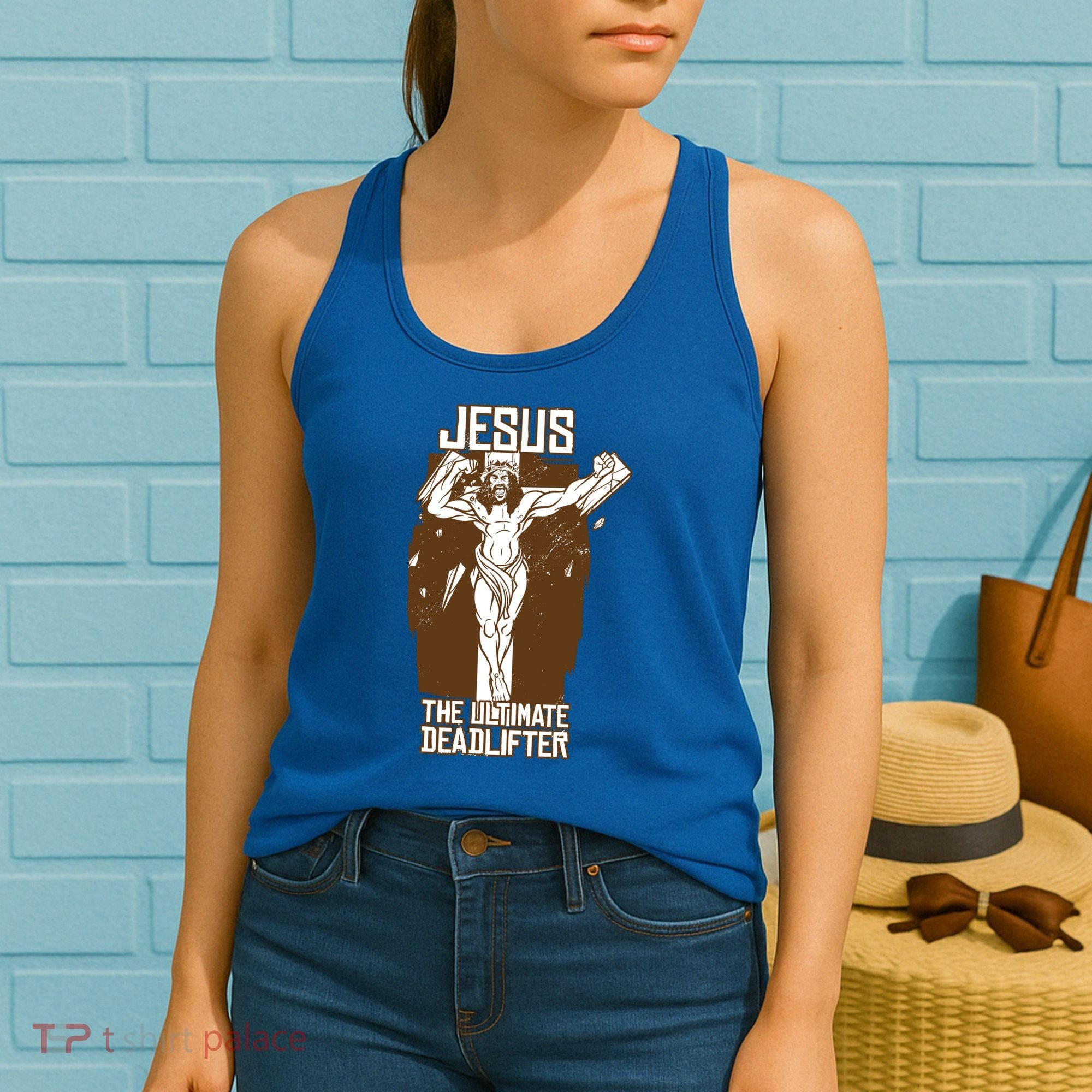 Funny Jesus The Ultimate Deadlifter Deadlift Afterlife Meaningful Gift Women's Tank Top