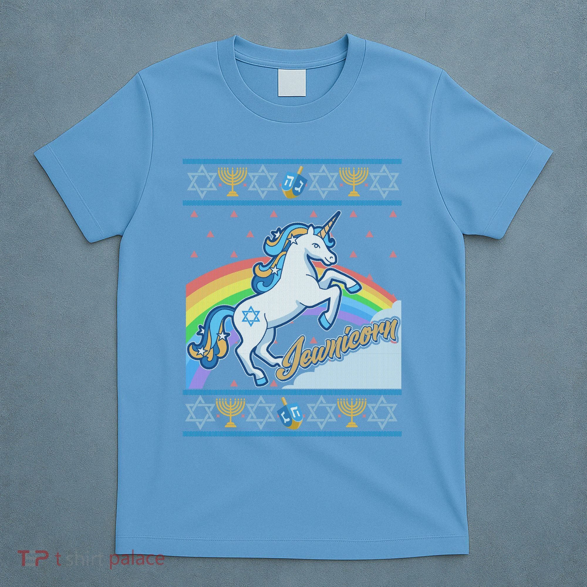 Funny Jewnicorn Unicorn Ugly Hanukkah Sweater T-Shirt