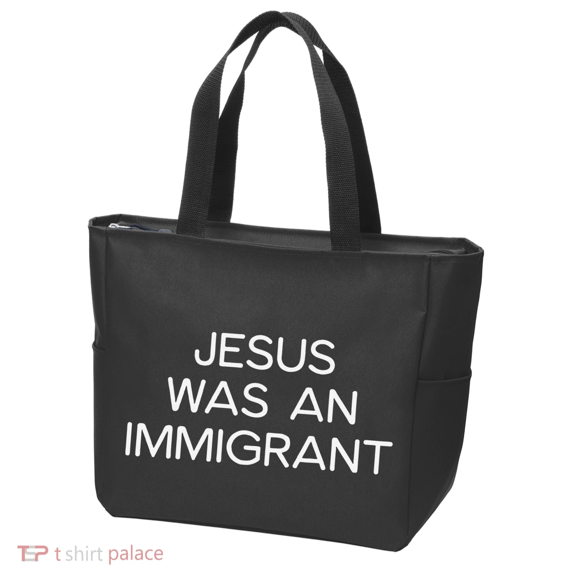 Funny Jesus Was An Immigrant Faith Jesus Christian Tote Bag