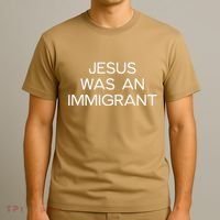 Funny Jesus Was An Immigrant Faith Jesus Christian T-Shirt thumb 3
