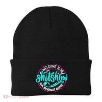 Funny Joke Welcome To The Shit Show Hope You Brought Alcohol Beanie thumb 0