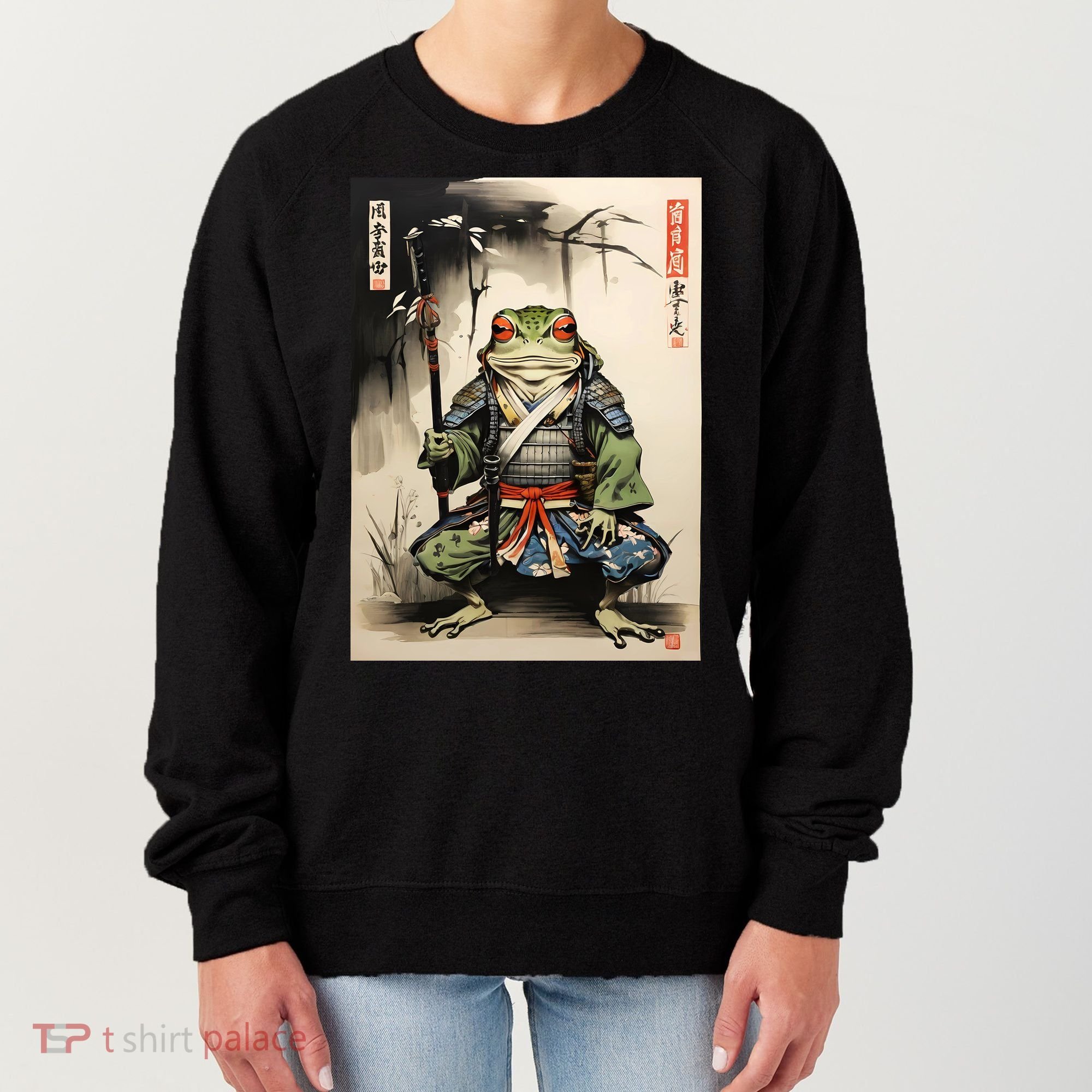 Frog Japanese Woodblock Women's Sweatshirt